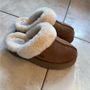 UGG Disquette Chestnut Shoes with Cream Lining